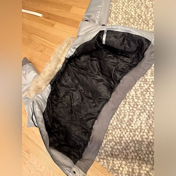 Silver grey men’s jacket size xl bomber new nwot - Picture 6 of 6